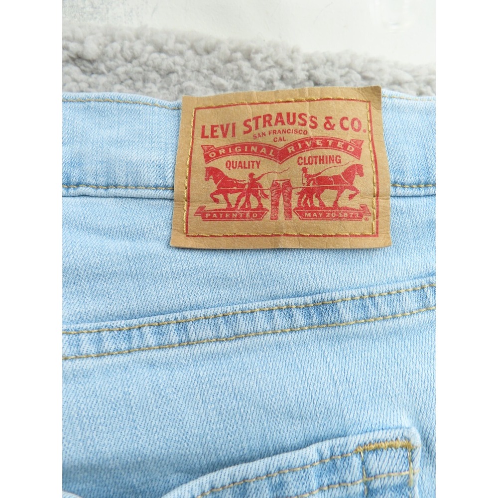 Levis Jeans Womens 22W Blue 726 High Rise Flare Light Wash Stretch Distressing - Picture 6 of 10